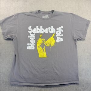 Black Sabbath Vol. 4 Band T-Shirt Men's XXL Gray Graphic Print Classic Rock Worn